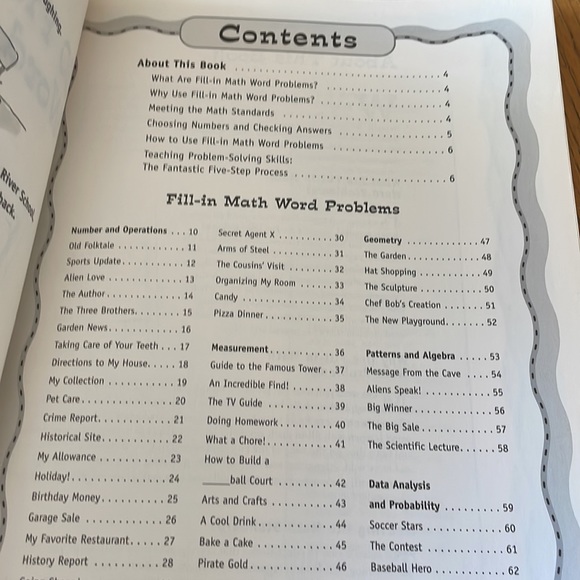 50 Fill-in Math Word Problems Book - Picture 3 of 9